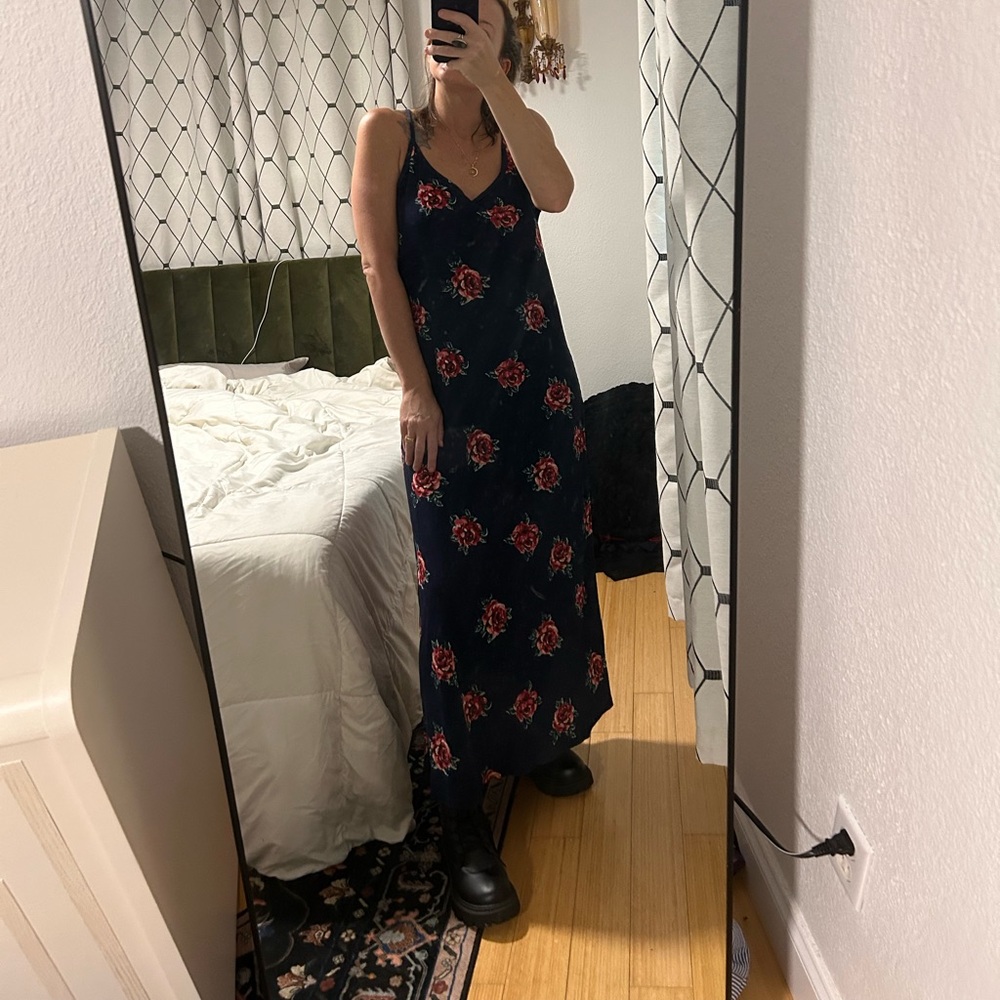 Floral Navy Maxi Dress